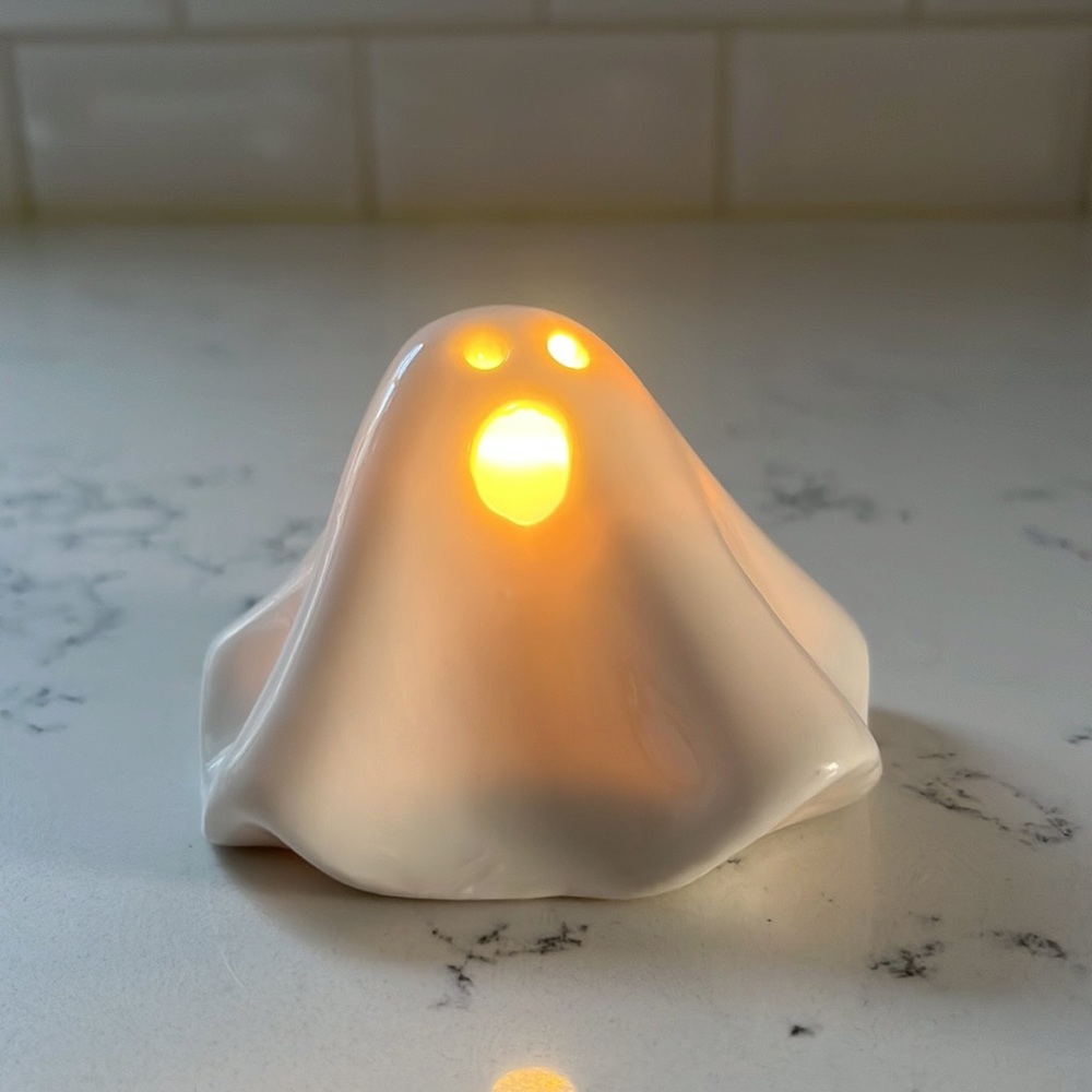 Crate&Barrel Small LED Ceramic Ghost - Picture 4 of 14